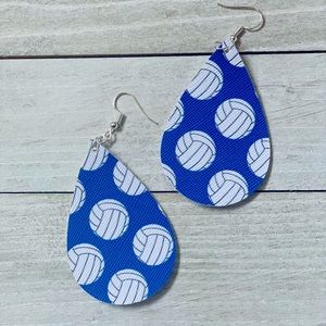 Faux Printed Leather Earrings